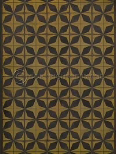 Mustard Fortune Vinyl Floor Cloth, 20 x 30