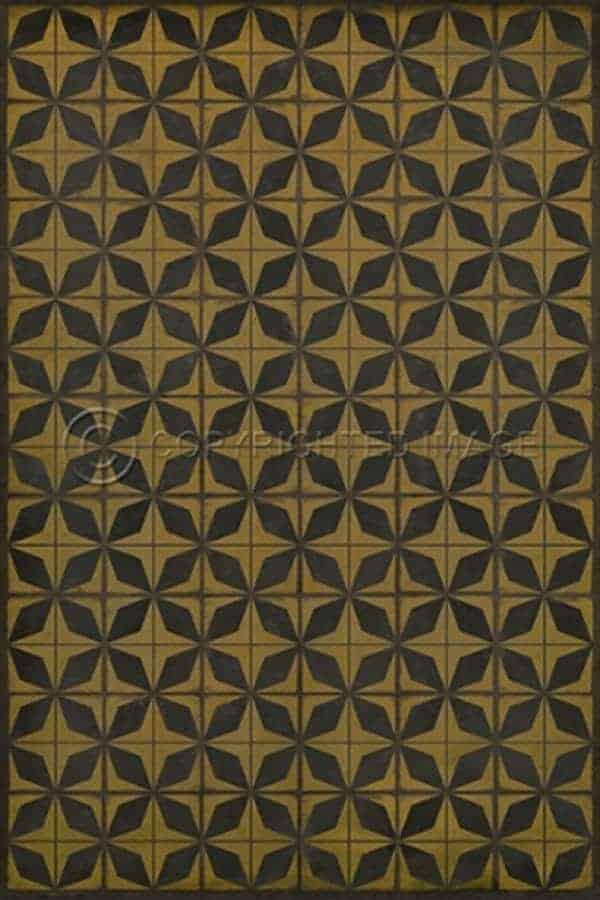 images Mustard Fortune Vinyl Floor Cloth, 52 x 76