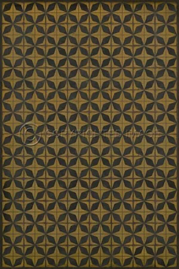 images Mustard Fortune Vinyl Floor Cloth, 96 x 140