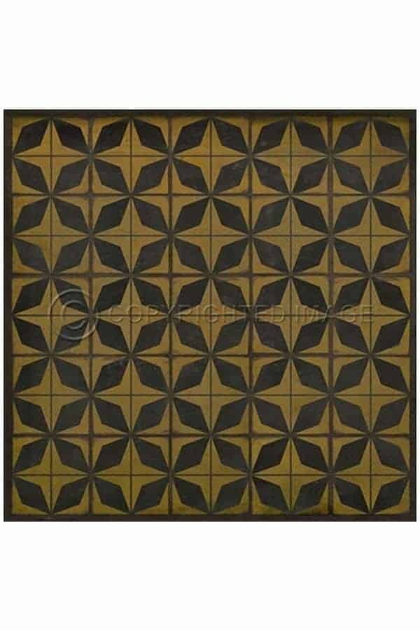 images Mustard Fortune Vinyl Floor Cloth, Square
