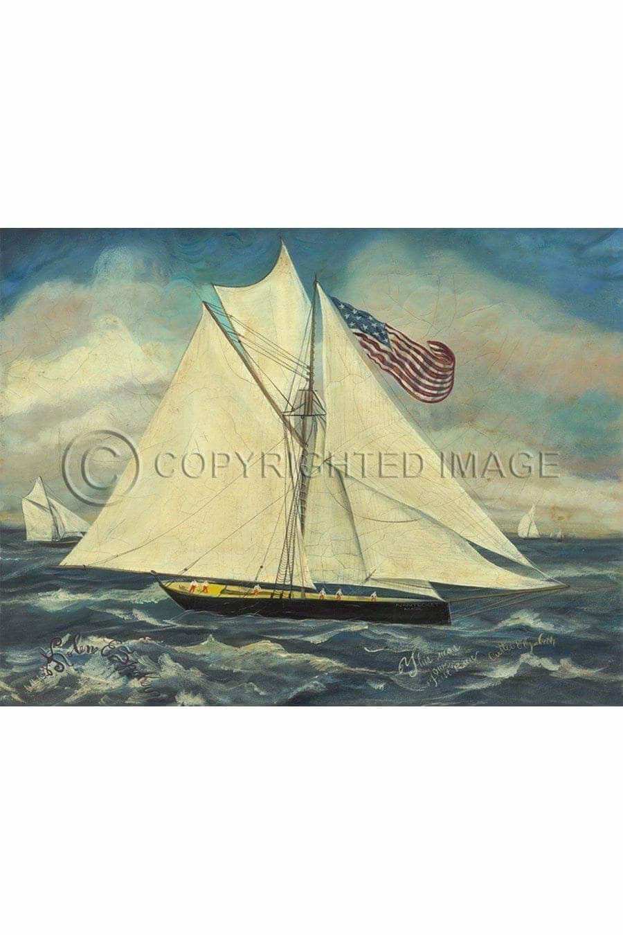 images Nantucket Bound Vinyl Floor Cloth