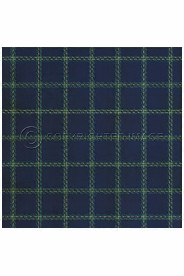 images Navy Tattersall Vinyl Floor Cloth, 96 x 96 Square