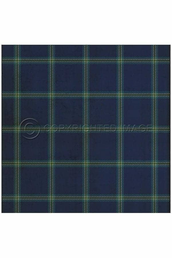 images Navy Tattersall Vinyl Floor Cloth, Square