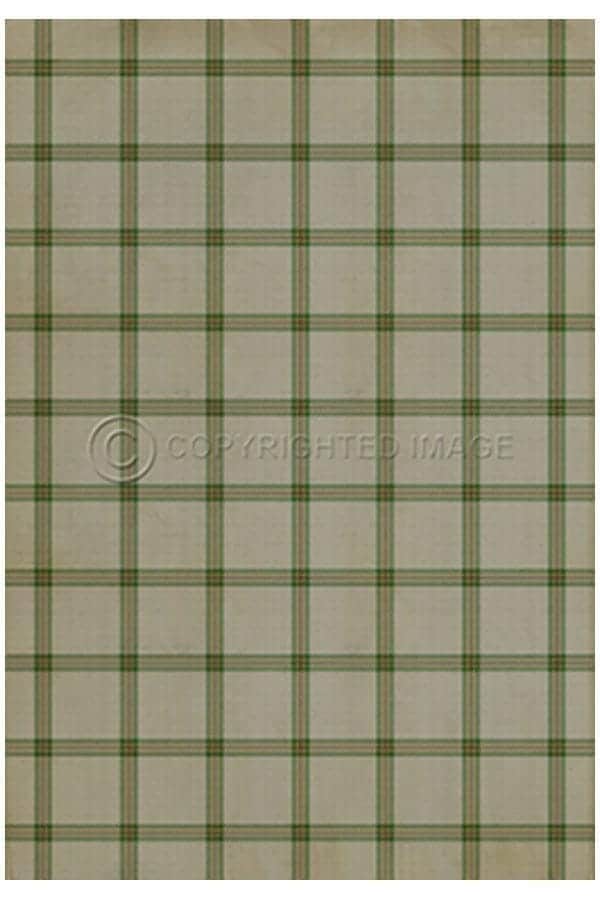 images Oatmeal Tattersall Vinyl Floor Cloth, 96 x 140