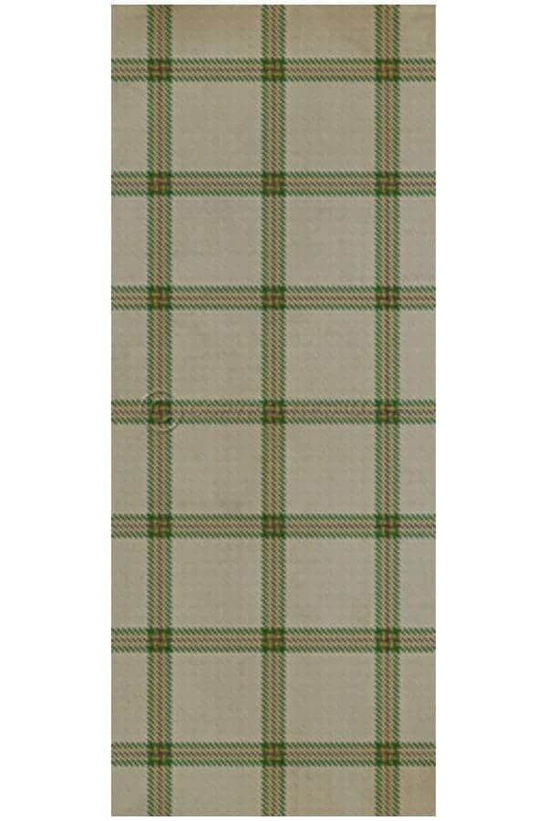 images Oatmeal Tattersall Vinyl Floor Cloth, 36 x 90 Runner