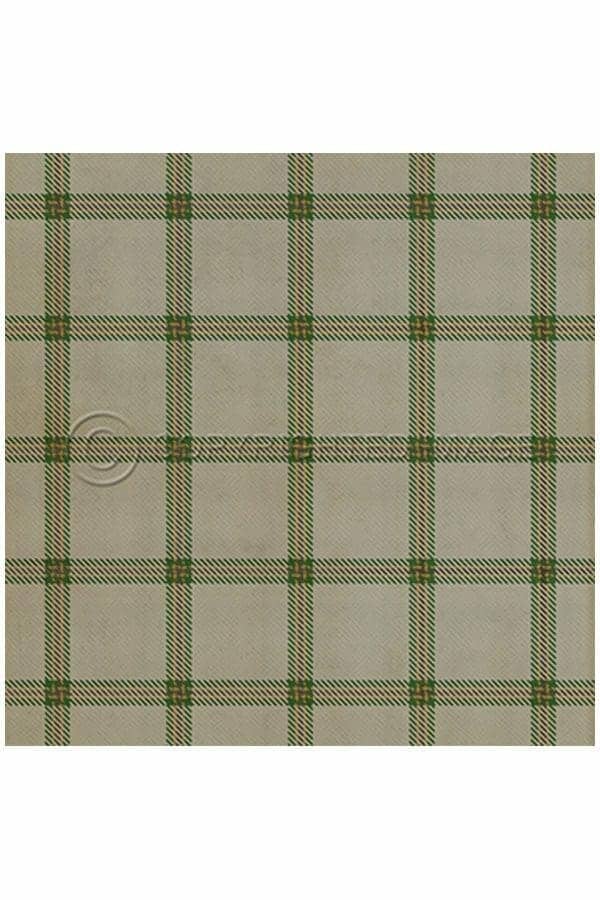 images Oatmeal Tattersall Vinyl Floor Cloth, Square