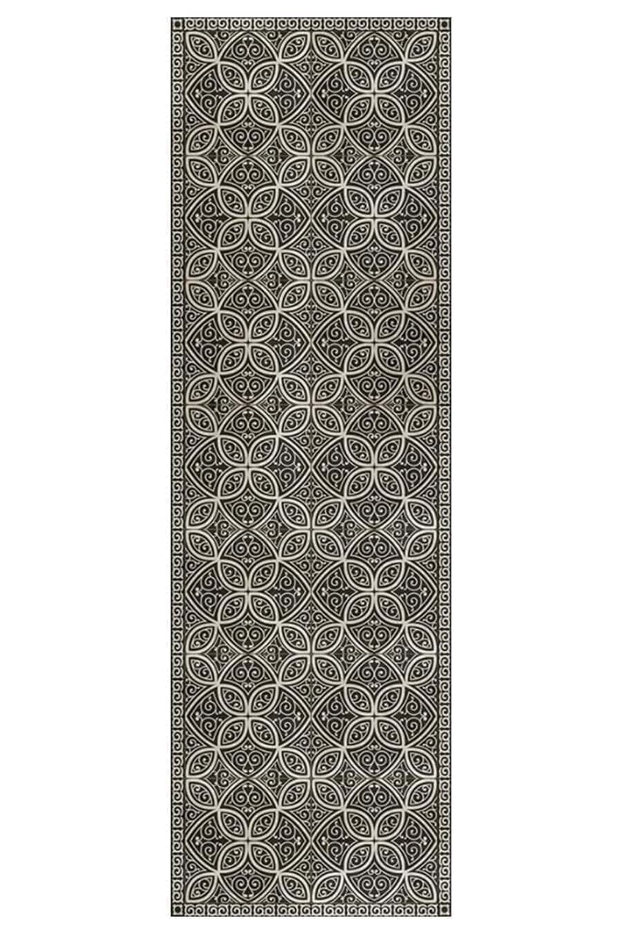 images Obsidian Illuminati Vinyl Floor Cloth, 36 x 115 Runner