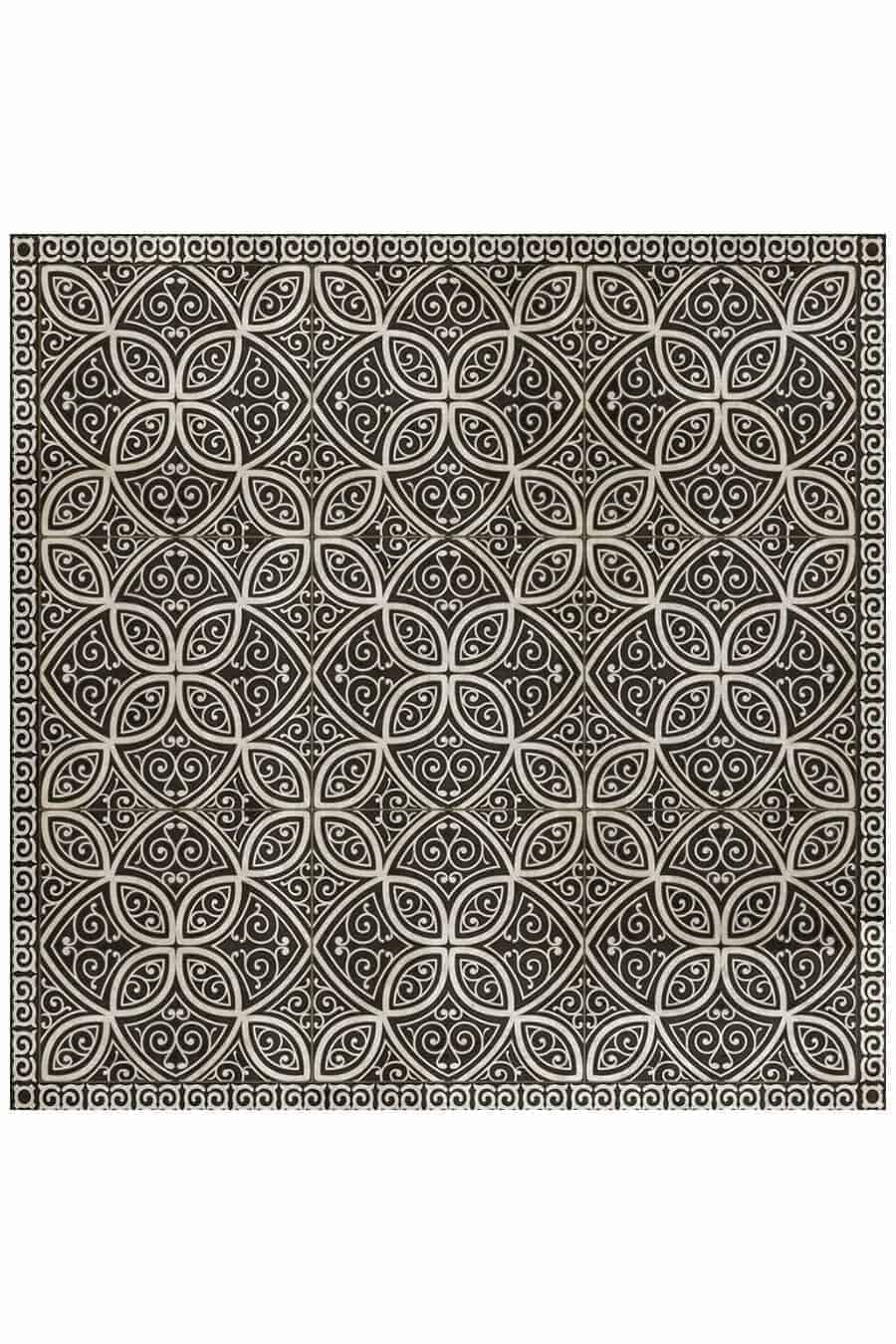 images Obsidian Illuminati Vinyl Floor Cloth, 36 x 36