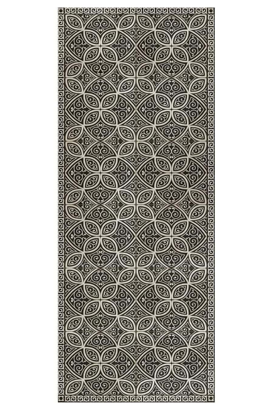 images Obsidian Illuminati Vinyl Floor Cloth, 36 x 90 Runner