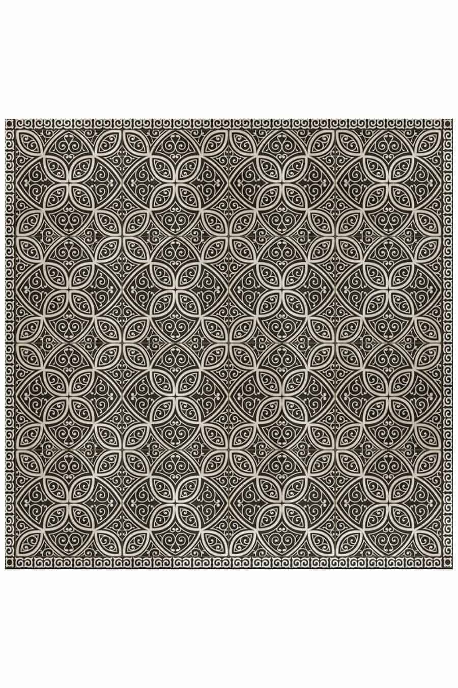 images Obsidian Illuminati Vinyl Floor Cloth, 60 x 60