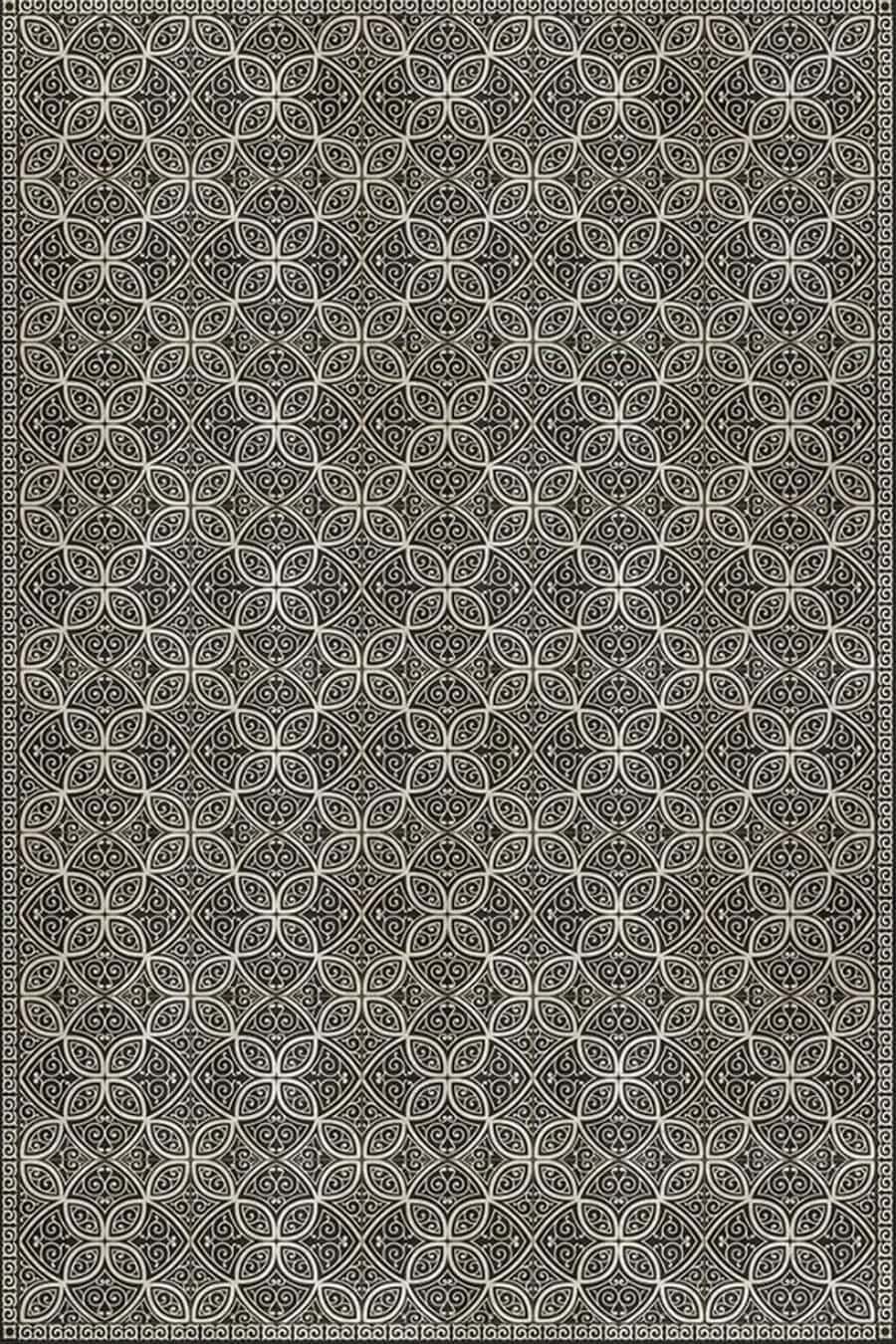 images Obsidian Illuminati Vinyl Floor Cloth, 96 x 140