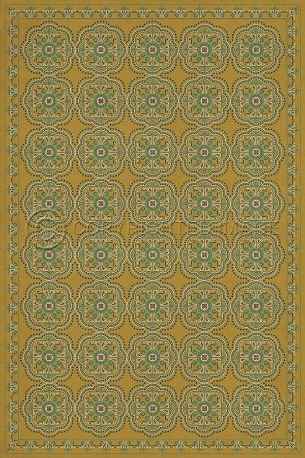 images Octavia Buttercup Vinyl Floor Cloth, 52 x 76