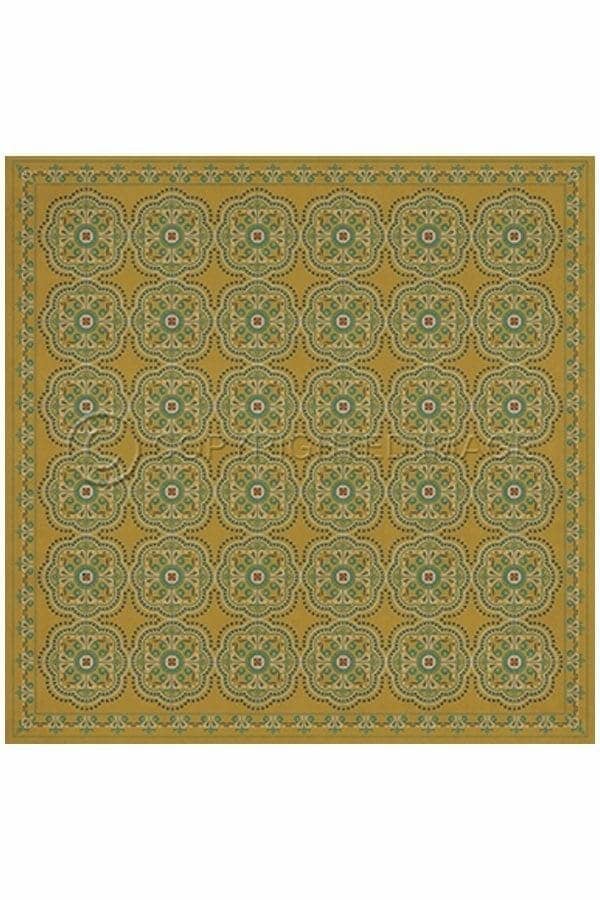 images Octavia Buttercup Vinyl Floor Cloth, 60 x 60 Square