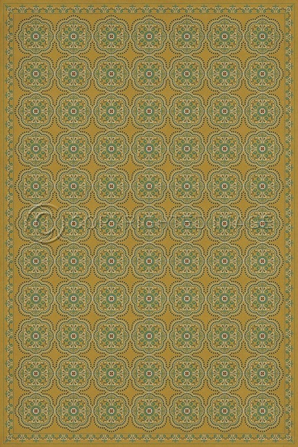 images Octavia Buttercup Vinyl Floor Cloth, 96 x 140