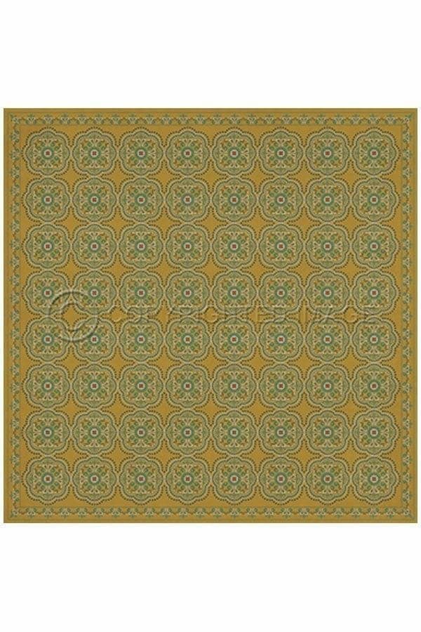 images Octavia Buttercup Vinyl Floor Cloth, 96 x 96 Square