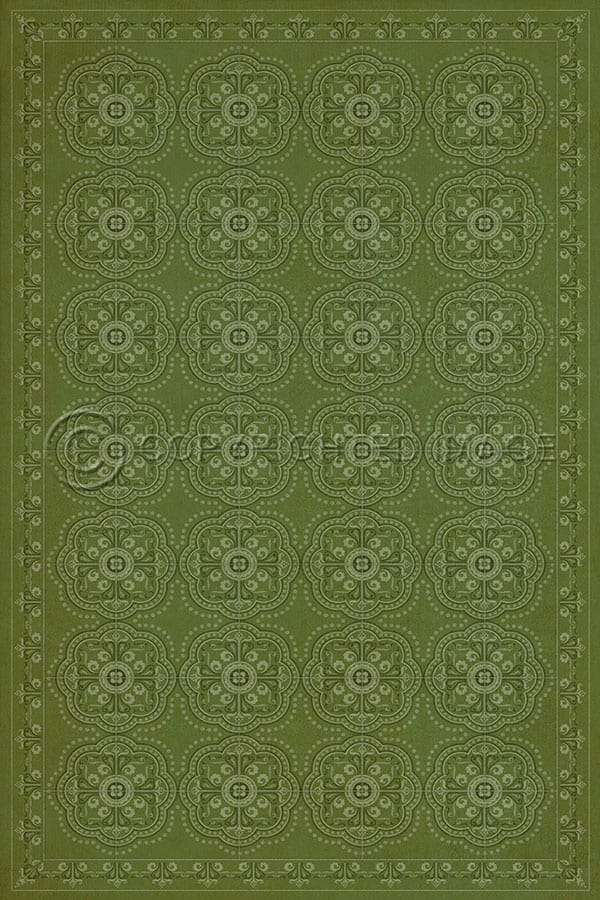 images Octavia Celery Vinyl Floor Cloth, 20 x 30