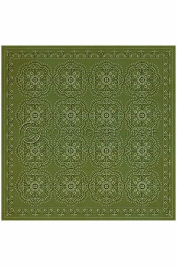 images Octavia Celery Vinyl Floor Cloth, 36 x 36 Square