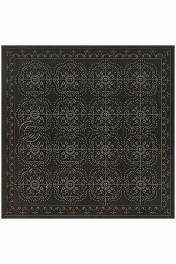 images Octavia Noir Vinyl Floor Cloth, 36 x 36 Square