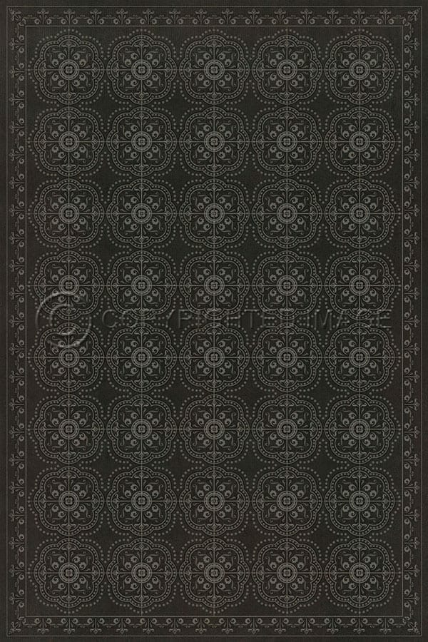 images Octavia Noir Vinyl Floor Cloth, 52 x 76