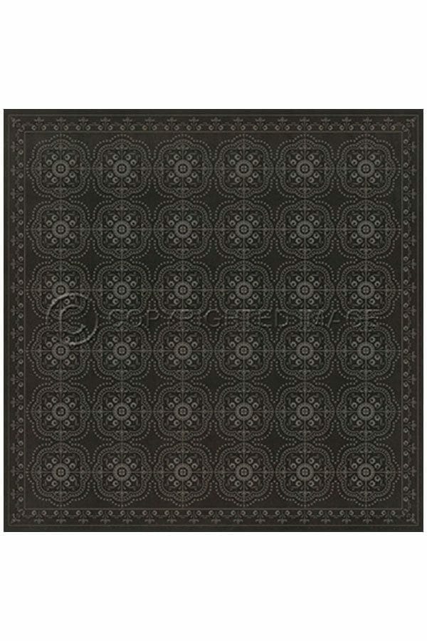 images Octavia Noir Vinyl Floor Cloth, 60 x 60 Square