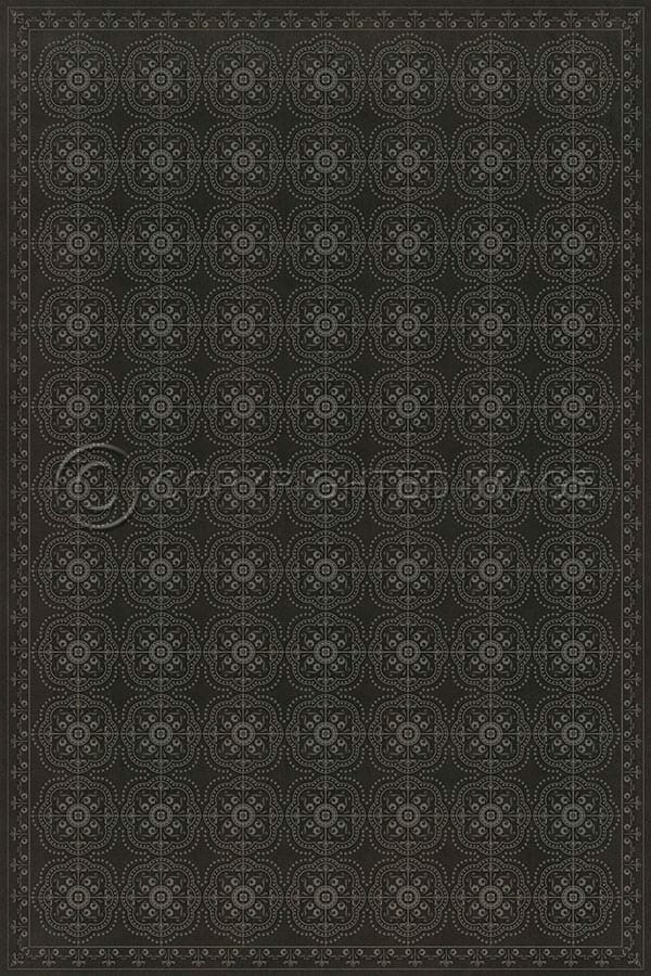 images Octavia Noir Vinyl Floor Cloth, 96 x 140