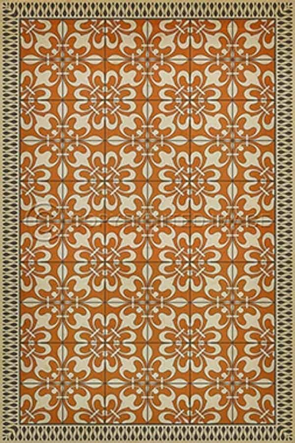 images Orange Atrium Vinyl Floor Cloth, 20 x 30, 38 x 56