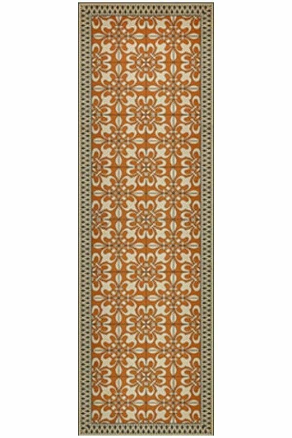 images Orange Atrium Vinyl Floor Cloth, 36 x 115 Runner