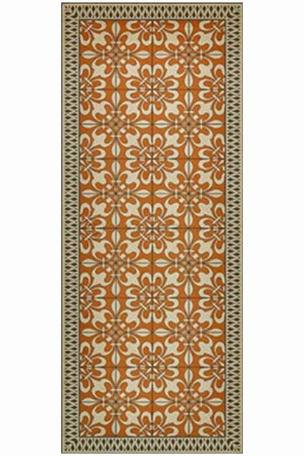 images Orange Atrium Vinyl Floor Cloth, 36 x 90 Runner
