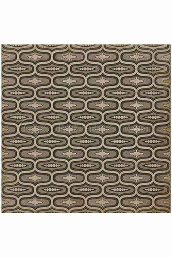 images Ottoman Elephant Vinyl Floor Cloth, 60 x 60 Square