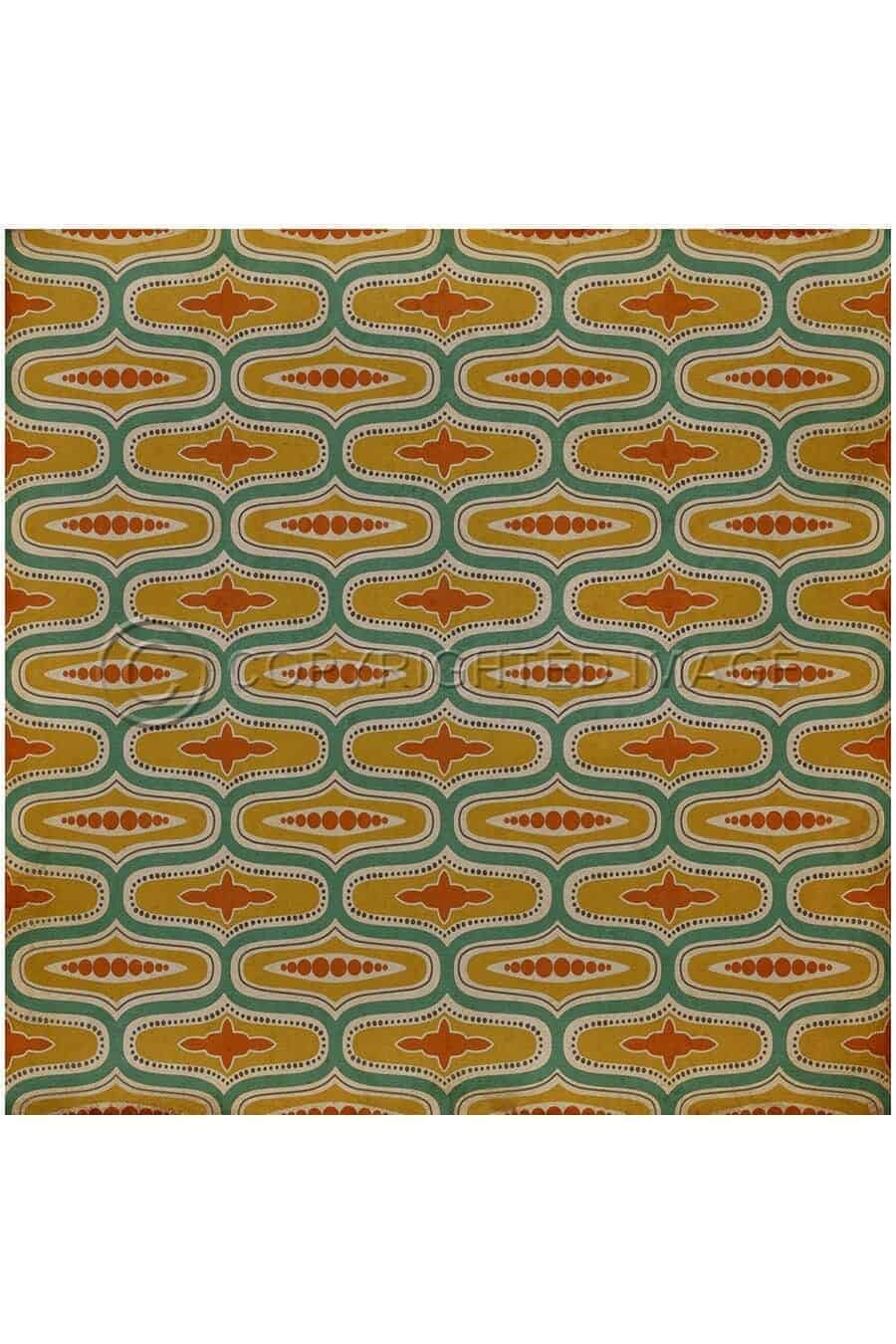 images Ottoman Garden Vinyl Floor Cloth, 36 x 36, 48 x 48 Square