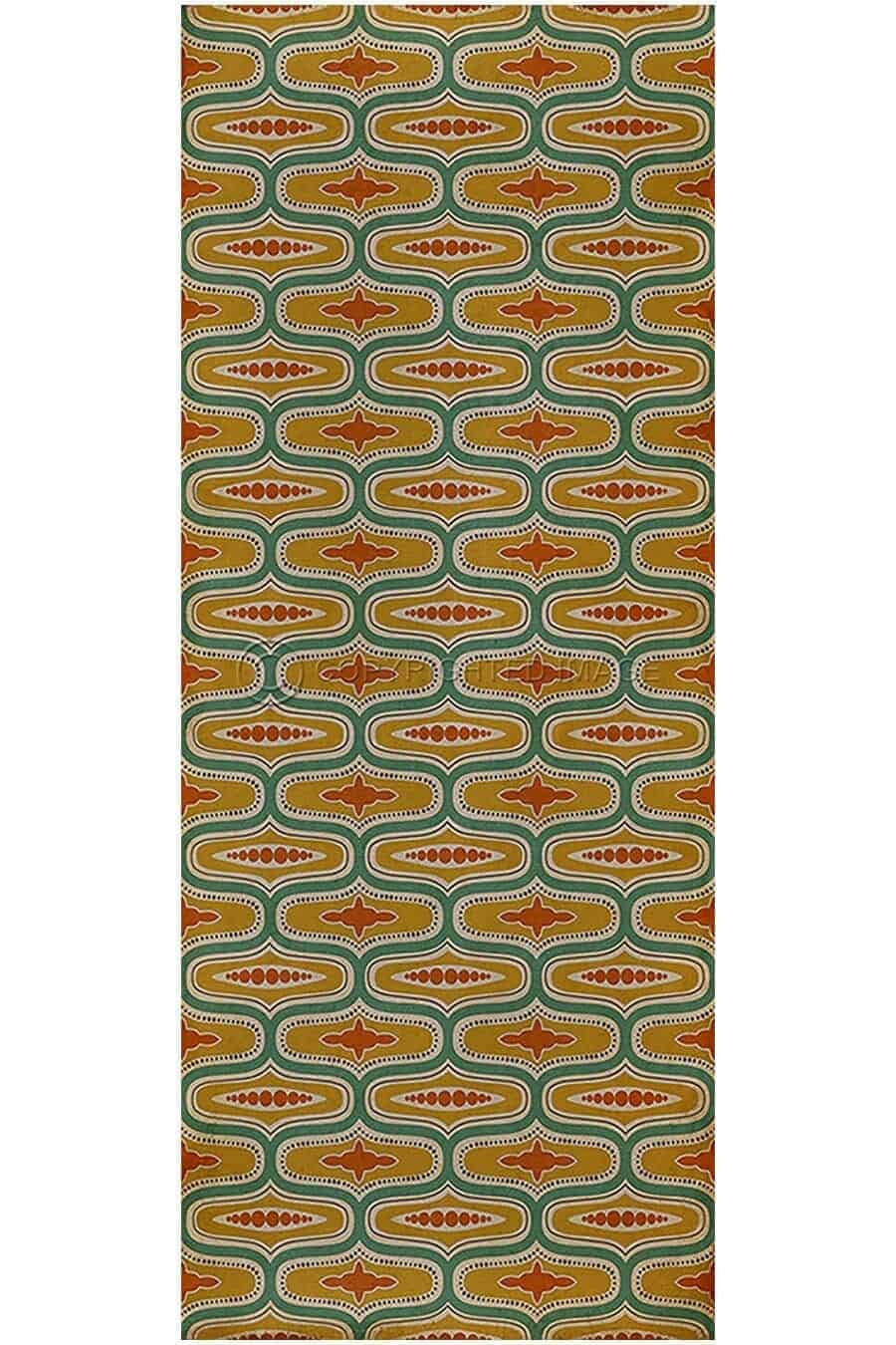 images Ottoman Garden Vinyl Floor Cloth, 36 x 90 Runner