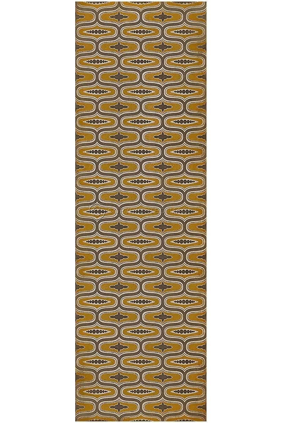 images Ottoman Gold Vinyl Floor Cloth, 36 x 115 Runner