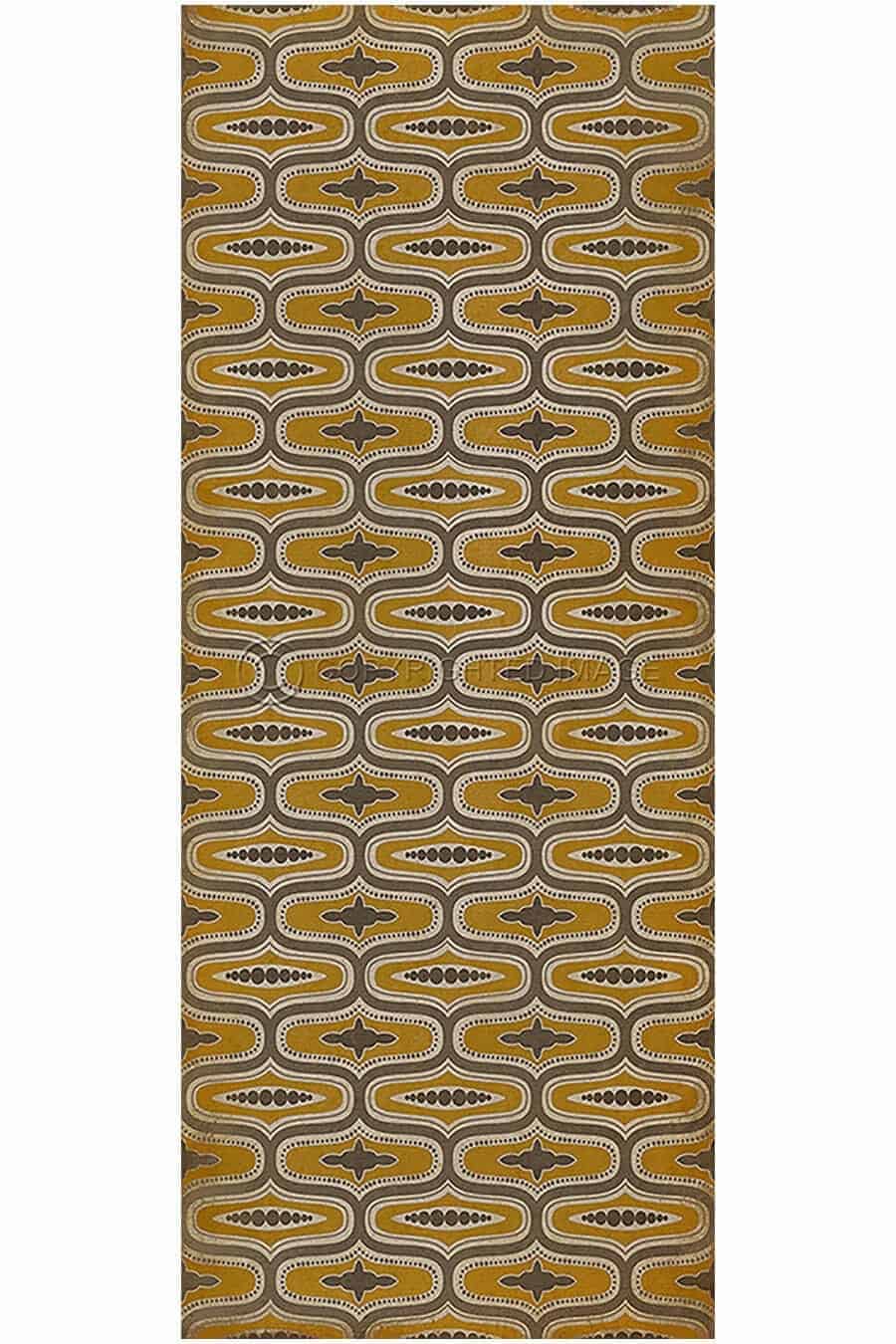 images Ottoman Gold Vinyl Floor Cloth, 36 x 90 Runner
