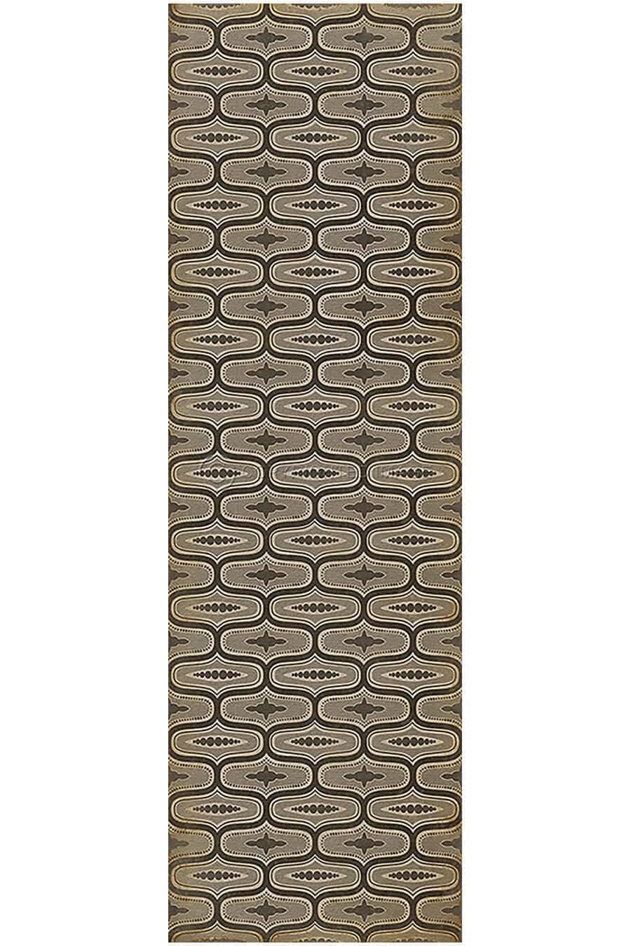 images Ottoman Silver Vinyl Floor Cloth, 36 x 115 Runner