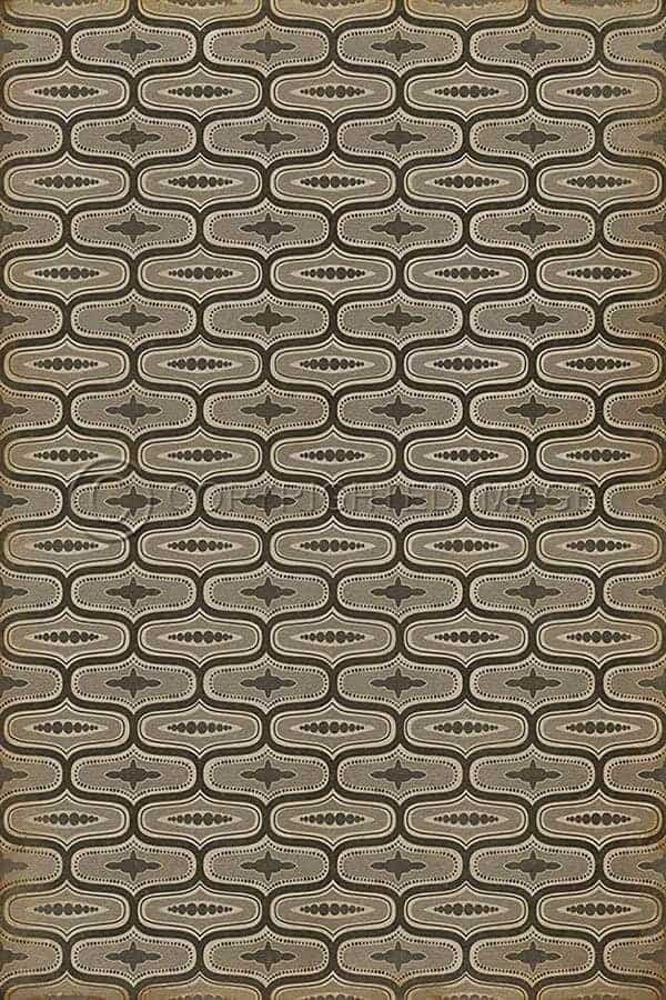 images Ottoman Silver Vinyl Floor Cloth, 52 x 76