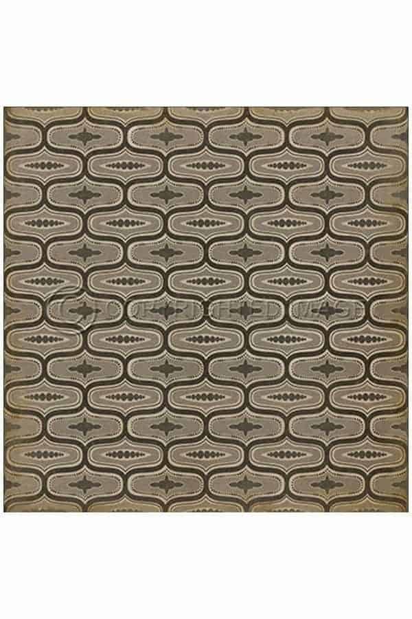 images Ottoman Silver Vinyl Floor Cloth, 60 x 60 Square