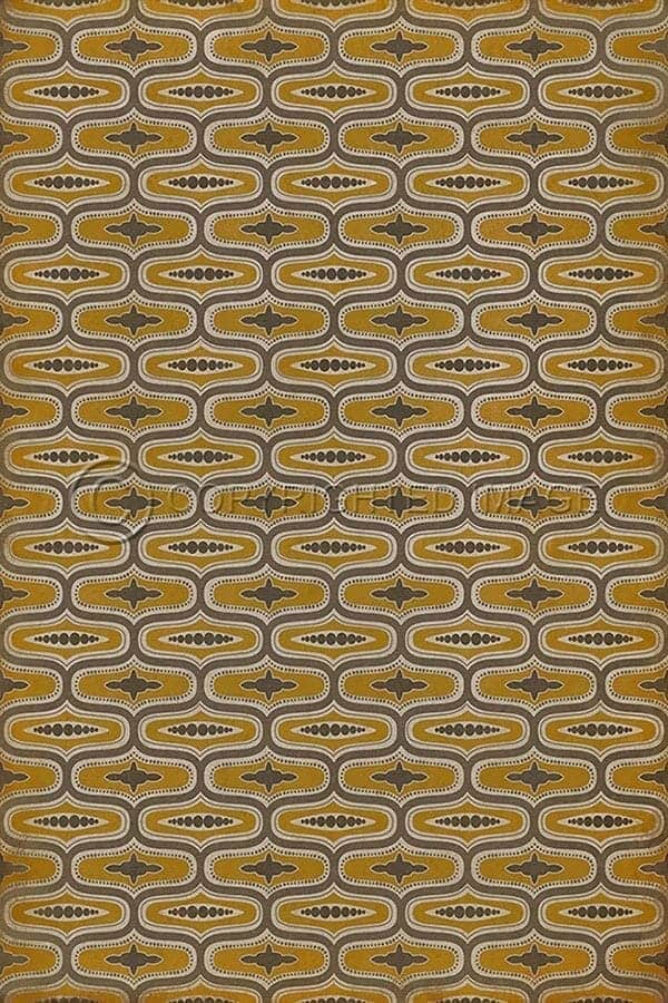 images Ottoman Gold Vinyl Floor Cloth, 52 x 76