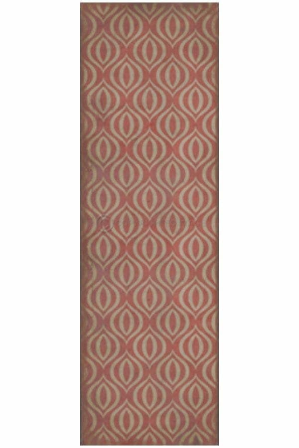 images Pink Alhambra Vinyl Floor Cloth, 36 x 115 Runner