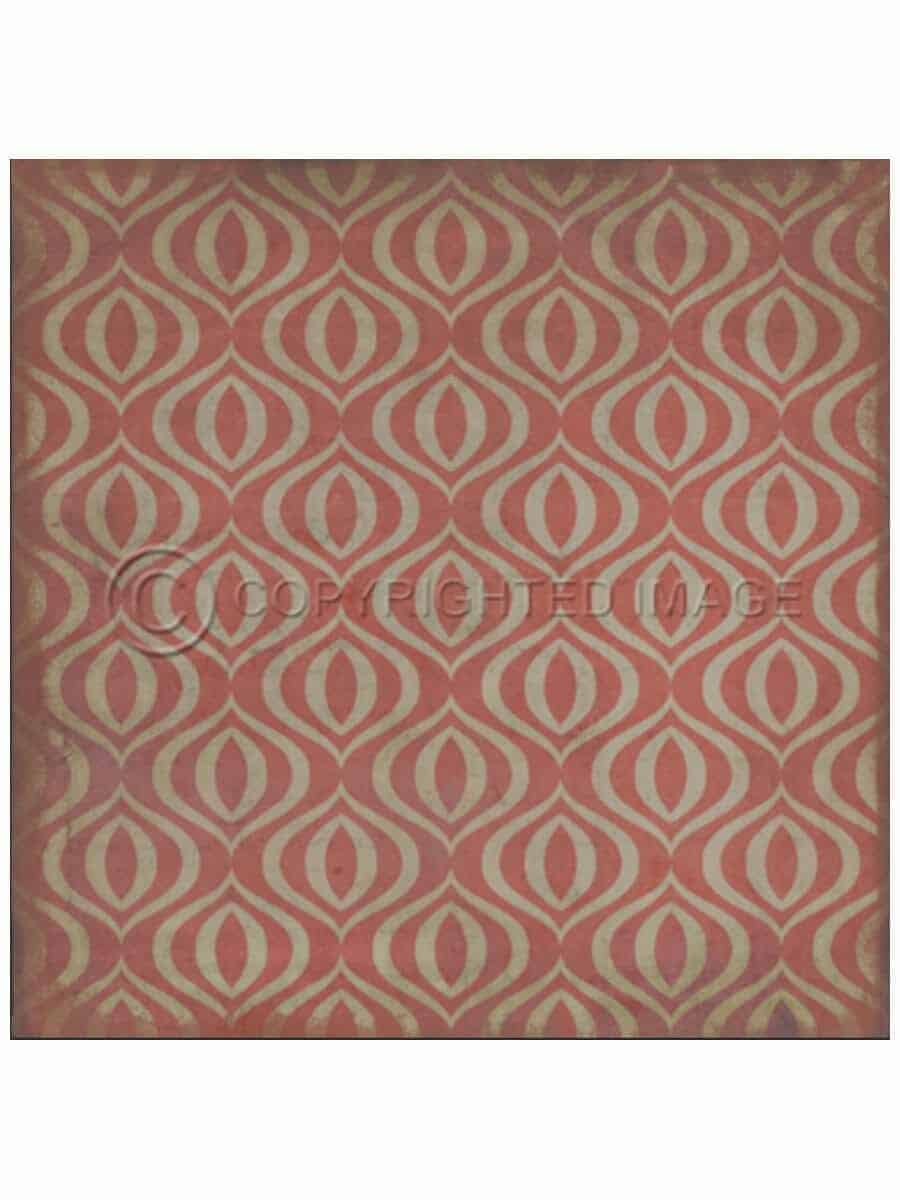 images Pink Alhambra Vinyl Floor Cloth, 36 x 36, 48 x 48 Square