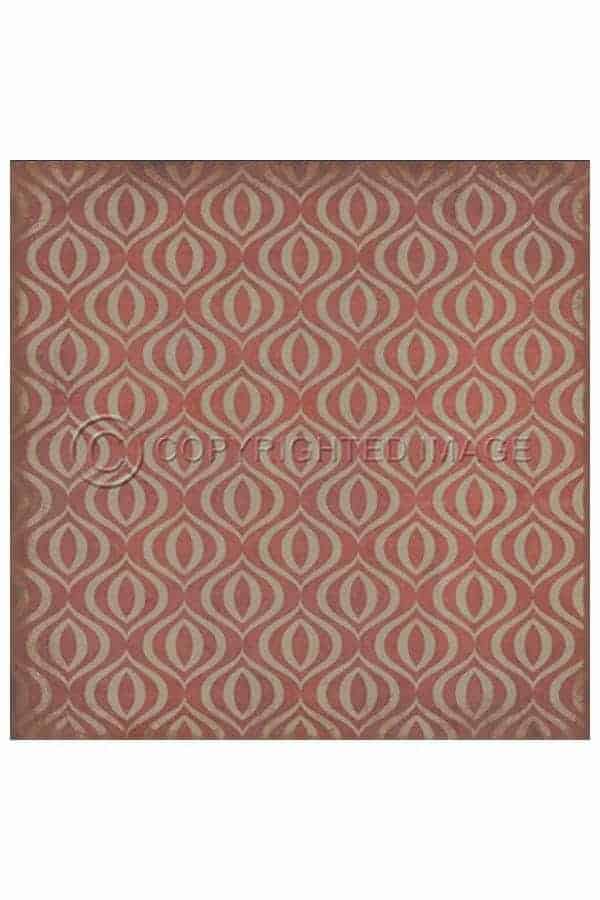 images Pink Alhambra Vinyl Floor Cloth, 60 x 60, 72 x 72 Square