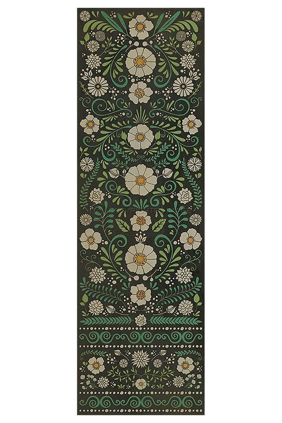images Primer Verdant Vinyl Floor Cloth, 36 x 115 Runner