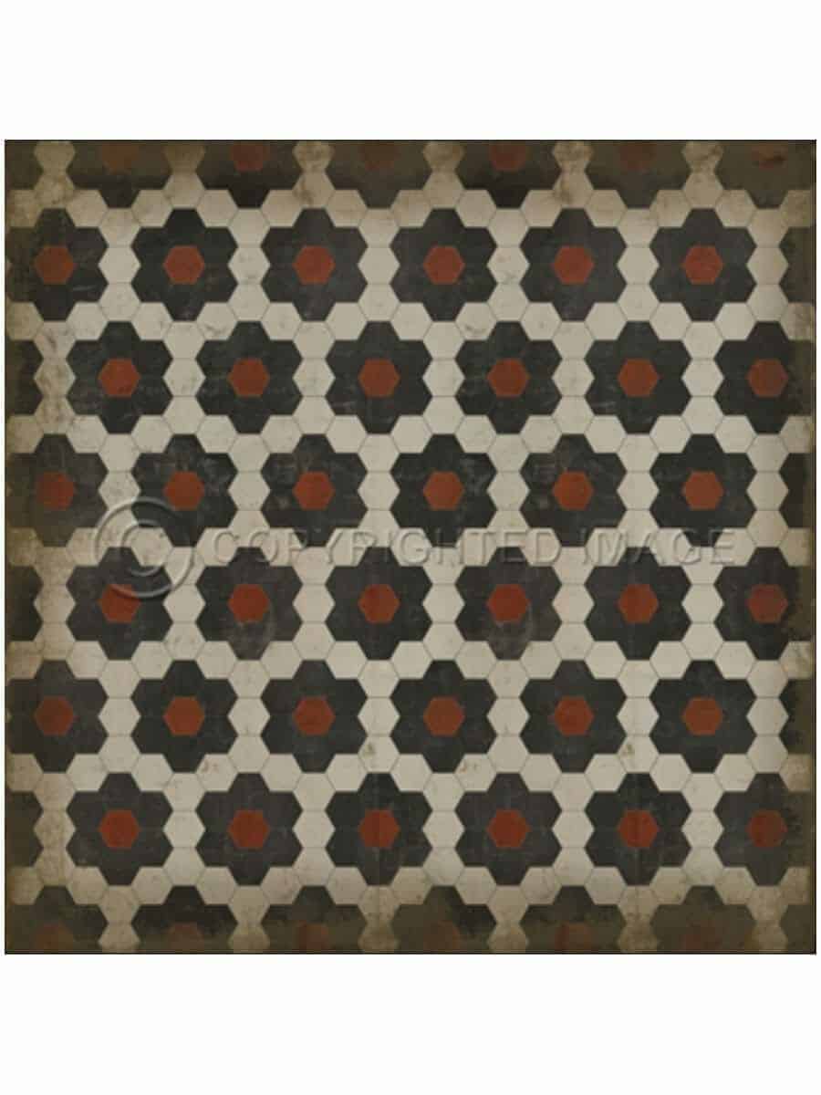 images Spicher Vinyl Floor Cloths, Red Aline Vinyl Floor Cloth, 36 x 36, 48 x 48, 60 x 60, 72 x 72 Square