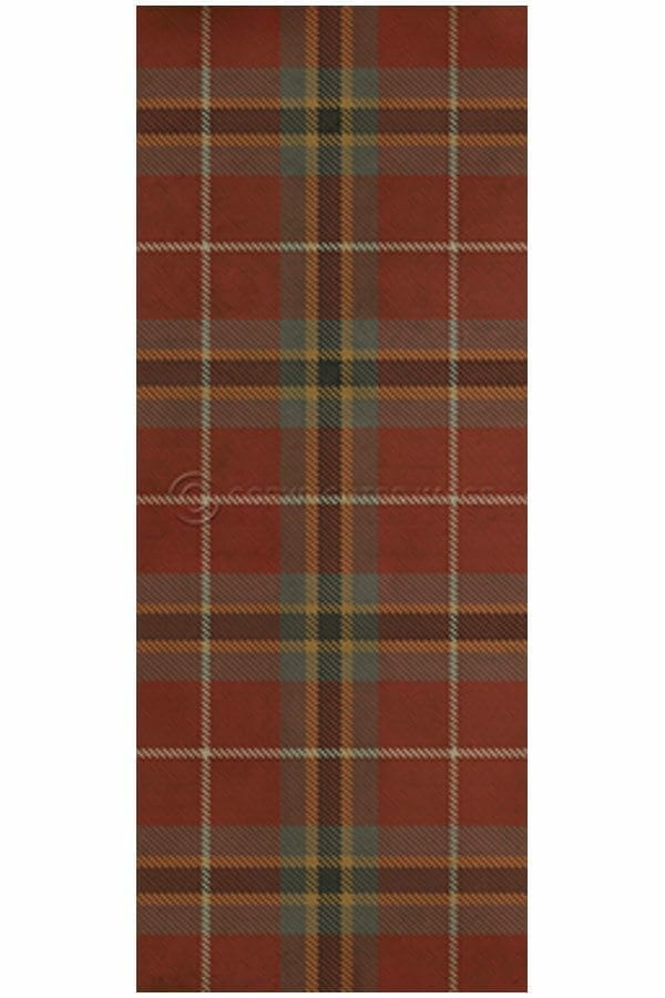 images Red & Grey Aberdeen Vinyl Floor Cloth, 36 x 90 Runner
