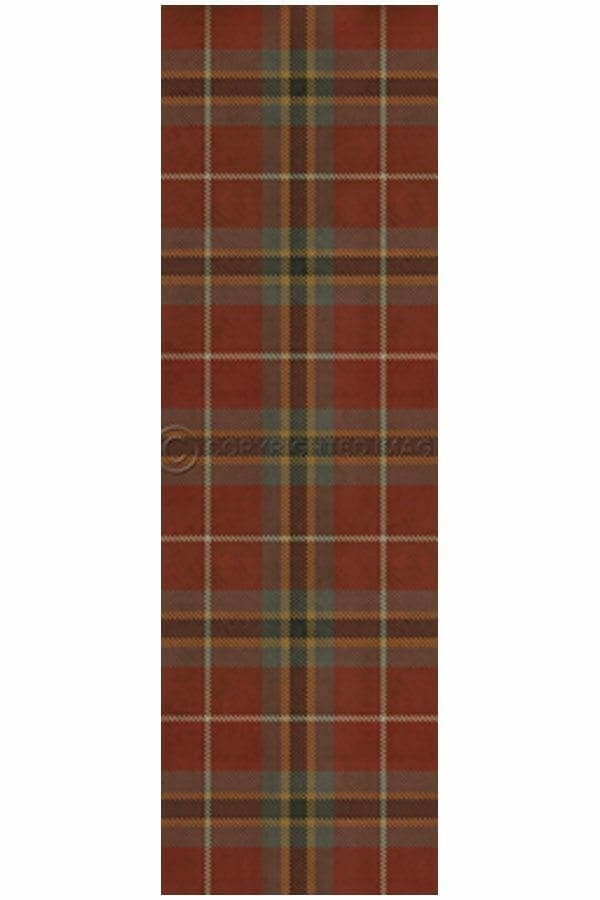 images Red & Grey Aberdeen Vinyl Floor Cloth, 36 x 115 Runner