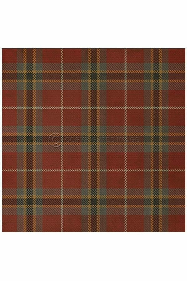 images Red & Grey Aberdeen Vinyl Floor Cloth, 36 x 36, 48 x 48, 60 x 60, 72 x 72 Square