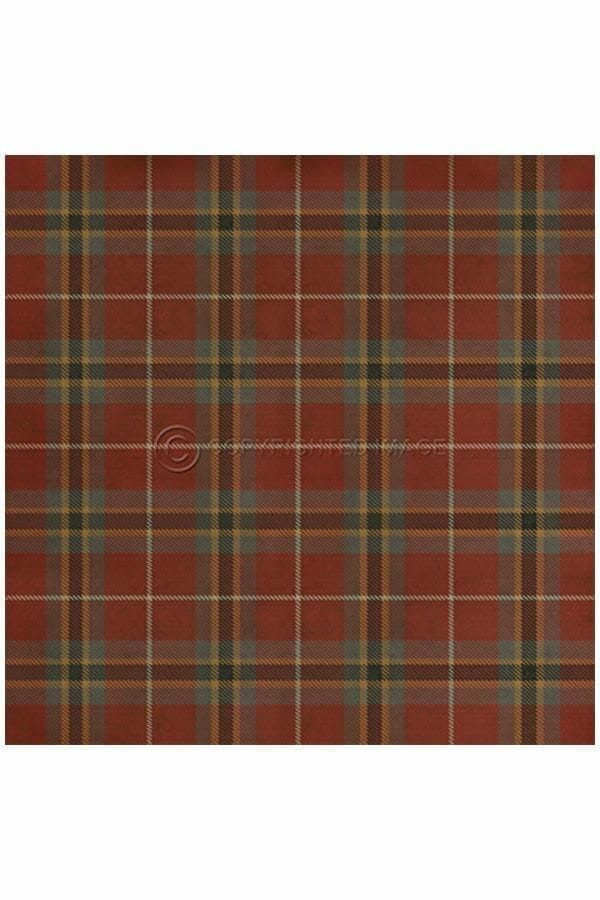 images Red & Grey Aberdeen Vinyl Floor Cloth, 96 x 96, 120 x 120 Square