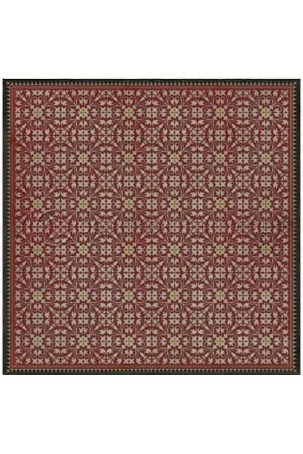 images Spicher Vinyl Floor Cloths, Red Ondine Vinyl Floor Cloth