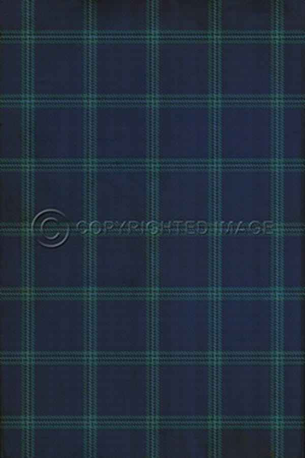 images Navy & Pine Tattersall Vinyl Floor Cloth