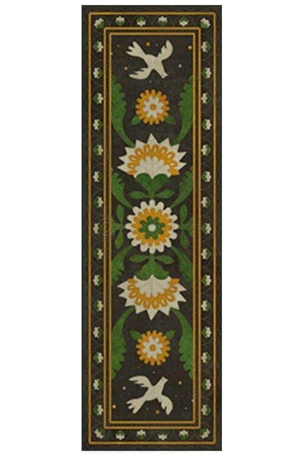images Sampler Dandelion Vinyl Floor Cloth, 36 x 115 Runner
