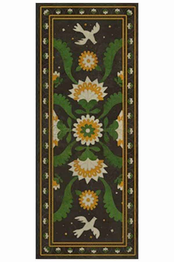 images Sampler Dandelion Vinyl Floor Cloth, 36 x 90 Runner
